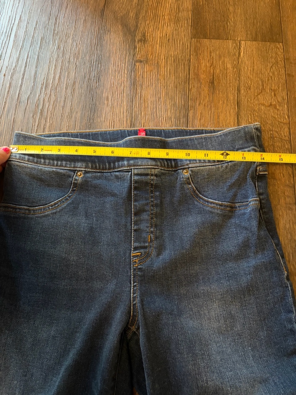 Women’s Spanx Jeans Pull On Distressed Minimalist Skinny Ankle Stretch Size M - Picture 4 of 9